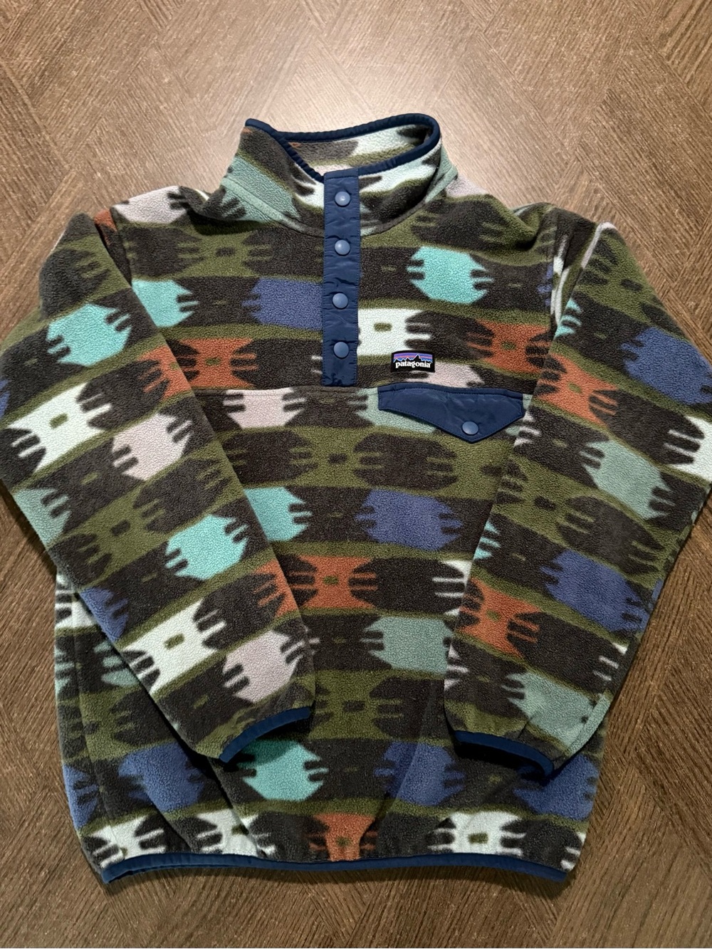 Patagonia Kids Synchilla Fleece Pullover - Green, Blue, Brown, Orange- 1/4 Snap